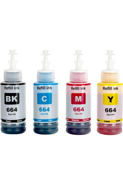 erorex مجموعة حبر 664 لطابعات إبسون Ecotank L210 L220 L300 L355 L365 L555 L1300