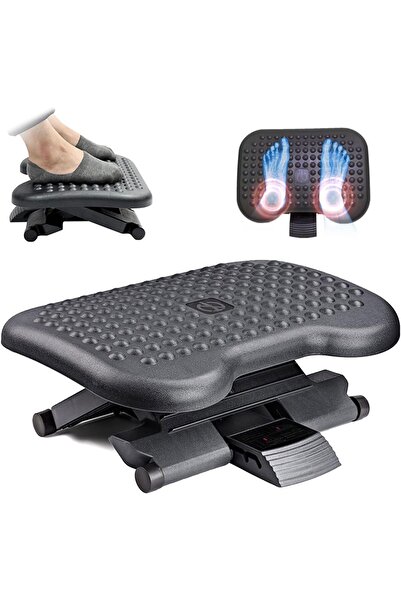 erorex Adjustable Under Desk Footrest Foot Rest For Under Desk At Work With Massage Foot Stool Under Desk