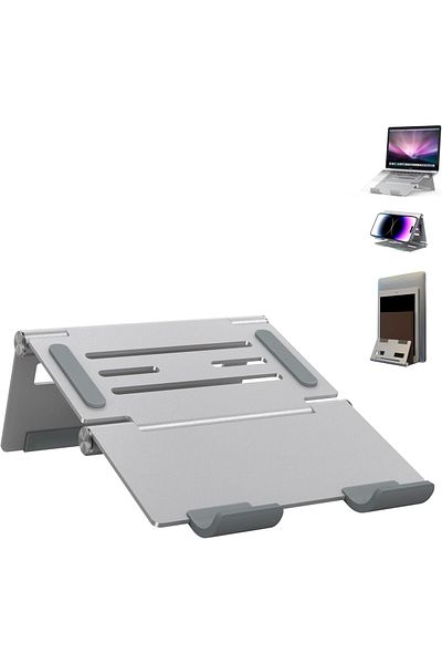 erorex حامل كمبيوتر محمول قابل للتعديل وحامل لوحي قابل للطي وحامل هاتف خفيف الوزن لأجهزة iPhone وiPad وMacBook متعدد الاستخدامات