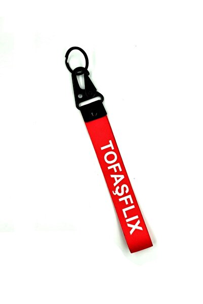 BsElektronik Breloc metalic cu design TOFAŞFLIX pentru iubitorii de TOFAŞ, cu accesoriu din material textil, material de clasa I
