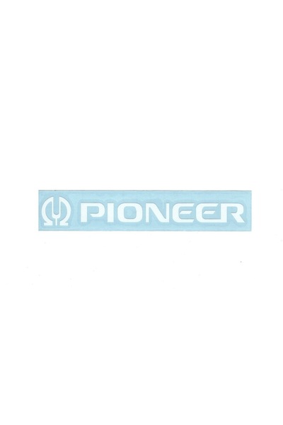 BsElektronik Pıoneer Logo Sticker Beyaz Ölçüleri 15x2.2