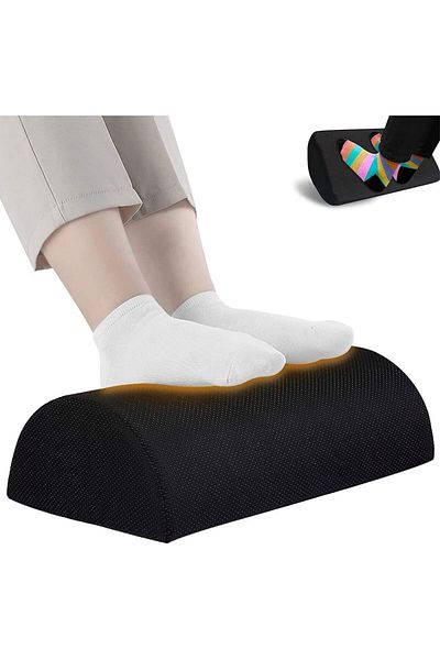 erorex Foot Rest For Under Desk Ergonomic Memory Foam Footrest Pillow With Adjustable Heights And Non Slip