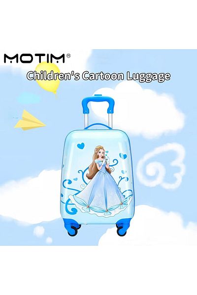 erorex Travel Kid'S Luggage 18Inch Carry On Hard Side Upright Cartoon Spinner Luggage