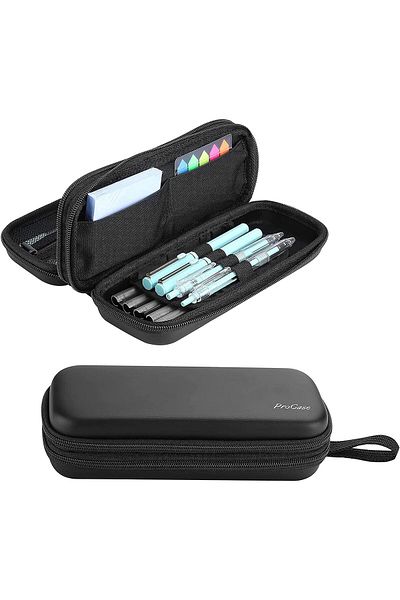 erorex Pencil Case 2 Layer Eva Zipper Pencil Box Pouch Large Capacity Stationery Storage Organizer For