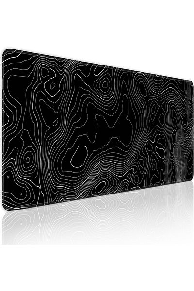 erorex وسادة ماوس كبيرة ممتدة من Topographic Contour، وسادة ماوس ألعاب كبيرة جدًا، وسادة مكتب بطول 31.5 × 11.8 بوصة