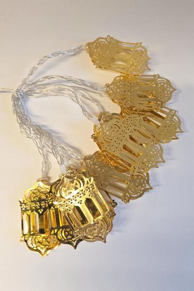 PEKSHOP Ramazan Feneri Dini Ramazan Temalı Pilli Led Işık 2 Metre