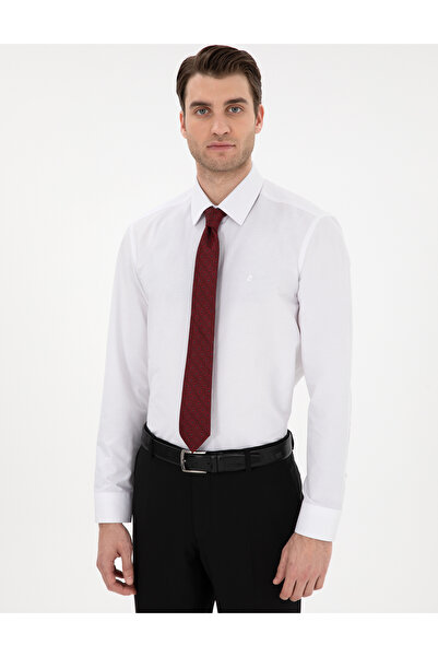 Pierre Cardin Beyaz Regular Fit Uzun Kollu Basic Gömlek 50307198-VR013