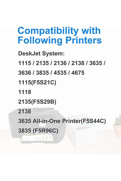 erorex خرطوشة حبر بديلة 652 لطابعات HP 652 XL متوافقة مع طابعات HP Deskjet 3787 و3789 و3835 و4535