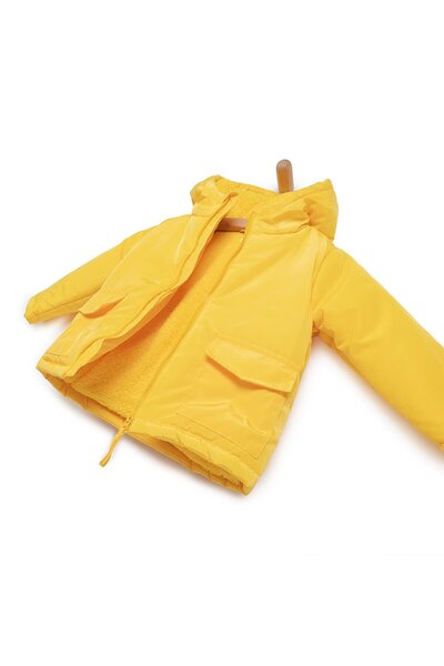 ebebek Hello Baby HelloBaby Erkek Bebek Kapüşonlu Mont Micro Kumaş Fermuarlı Non-Basic Hakim Yaka Uzun Kol