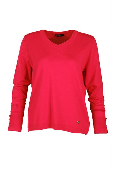 Vedi -Bb Women's V-Neck Long Sleeve Minimalist Sweater - Casual
