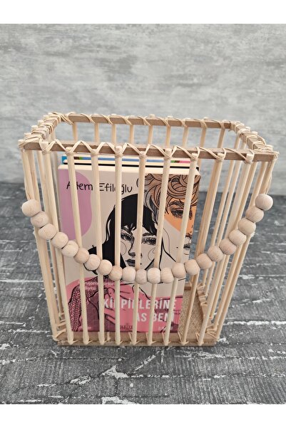 Sorgun Kadın Kooperatifi El Yapımı Dergilik Bambu Çubuklu Boncuklu 25 cm
