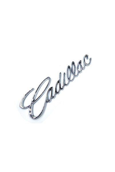 BsElektronik Etiketçilere Özel Metal Krom Arma Cadillac Yazı Modeli Yapışkanlı Bagaj Veya Çamurluk Logosu