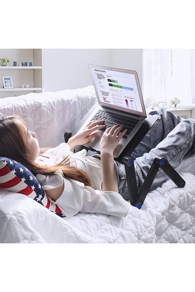 erorex طاولة كمبيوتر محمول قابلة لتعديل الارتفاع، مكتب كمبيوتر محمول، طاولة قابلة للطي، محطة عمل، دفتر ملاحظات