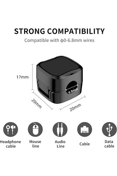 erorex Magnetic Cord Organizer Holder 6 Pcs Magnetic Cable Clips Hide Phone Charging Cable Keeper Wire
