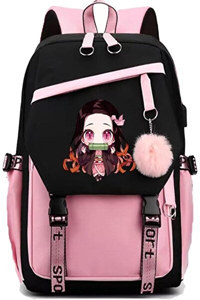 Generic Anime Backpack For Demon Slayer Nezuko School Bag Cartoon Large Capac...