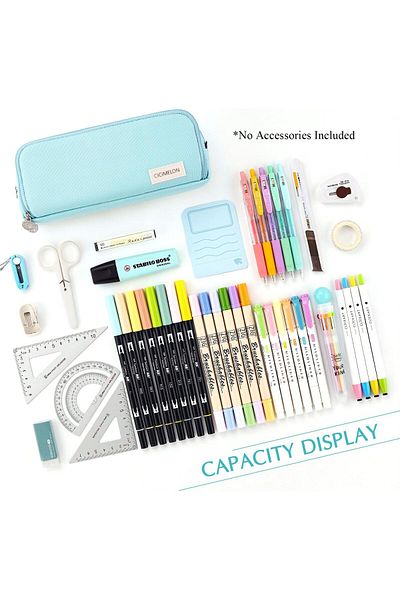 erorex Pencil Case Large Capacity Pencil Pouch 3 Compartments Pencil Bag Gift For Students Girls Adults
