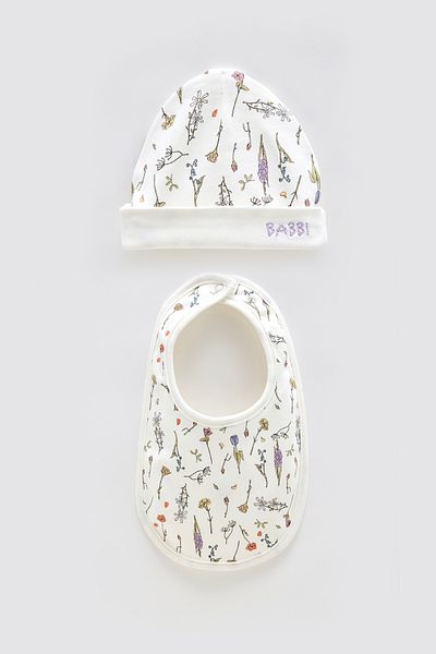 Atelier Babbi Newborn Bib & Hat Set - Spring