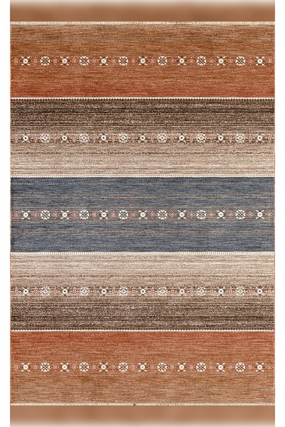 Royal Halı Royal Halı Armonika Yt06a Sıcak Renk Geçişli Etnik Desenli Yumuşak...