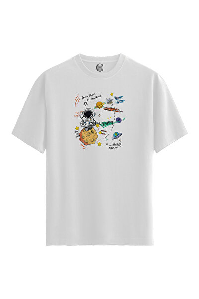 Color Luxe Moon to Mars - 100% Cotton Women's White T-Shirt - Premium Quality