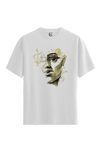 Color Luxe Abstract Face - 100% Cotton Women's White T-Shirt - Premium Quality