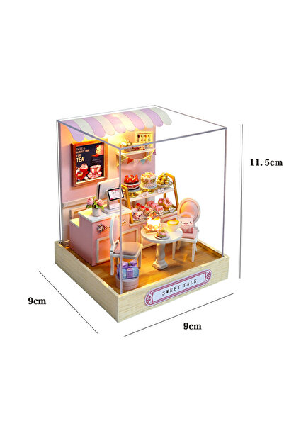 Choice QT-032 Doll House Kit Mini DIY Flower House Handmade 3D Puzzle Assembly Building Toys Home Bedroom D