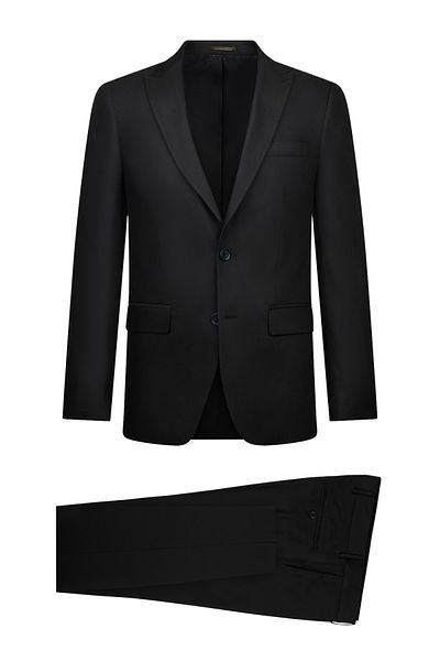 Hatemoğlu Black Slim Fit Pointed Collar Classic Suit