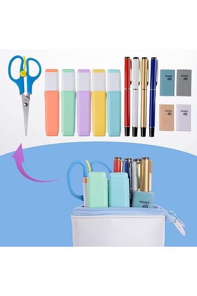 erorex Colorful Pop Up Pencil Case Telescopic Pen Holder And Stationery Organizer For Students And Office