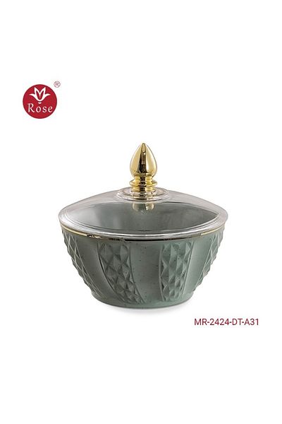 Rose 2424 Date bowl with rose lid (6.5*12) cm