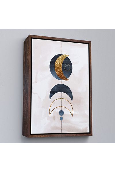 Harita Sepeti Pictură abstractă în acuarelă circulară cu cadru alb