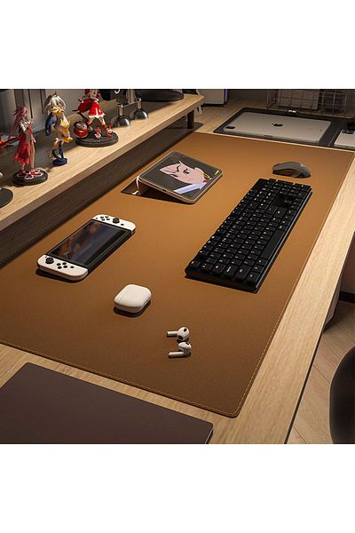 erorex Leather Desk Mat Anti Slip Workstation Mouse Pad Suitable For Office And Home Thickness: 1.3Mm Sewn