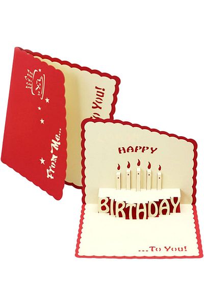erorex 3D Birthday Card Happy Birthday Card Includes Envelope And Note Tag Pop Up Birthday Cards For Women