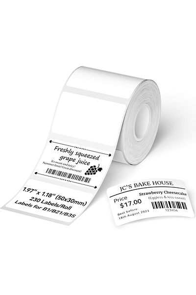 erorex B21 Label Maker Tape Adapted Sticker Labels Print Paper Shipping Address Labeling Tape Replacement