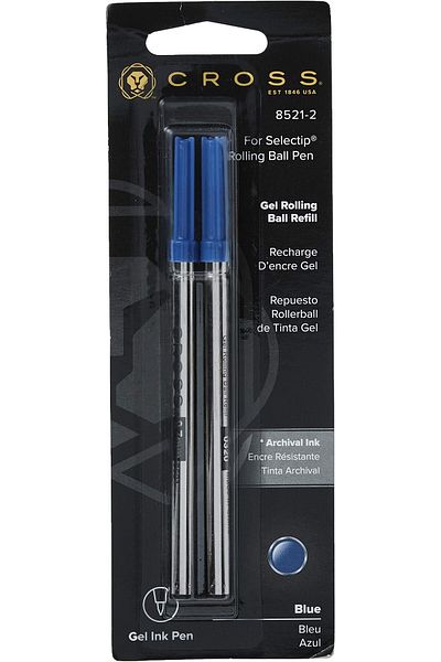 erorex Selectip Gel Rollerball Pen Refill Blue Dual Pack