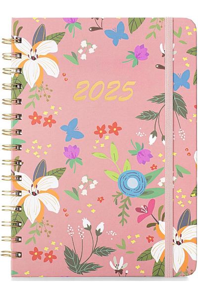 erorex 2025 Planner 140 Sheets Weekly And Monthly Planner Undated Spiral Bound Hardcover With 12 Stickers
