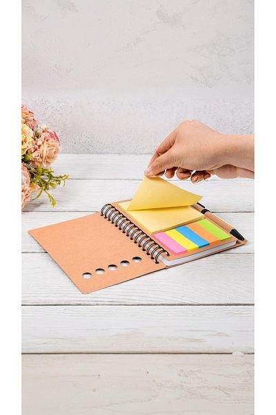 erorex 4 Pack Spiral Notebook Steno Pads With Pen Holder And Accessories Lined Notepad Sticky Notes Page