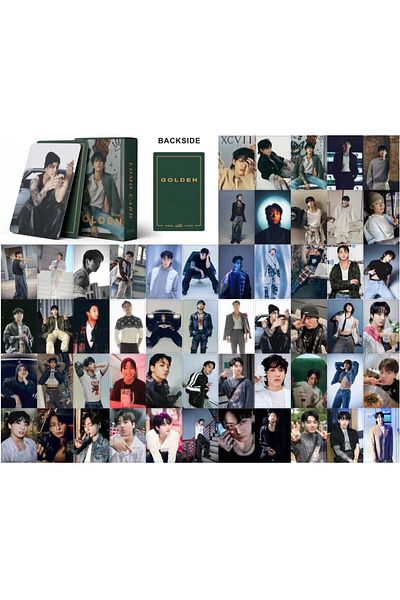 erorex 55Pcs Kpop Bts Jungkook Photocard Bts Jungkook 2023 New Album Golden Solo Lomo Card Set Lomo Card