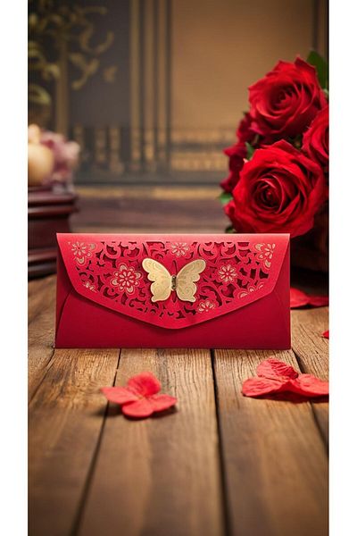 erorex 4Pcs Chinese Red Envelope Money Elegant Money Pockets For Cash Gifts Weddings Birthdays And New