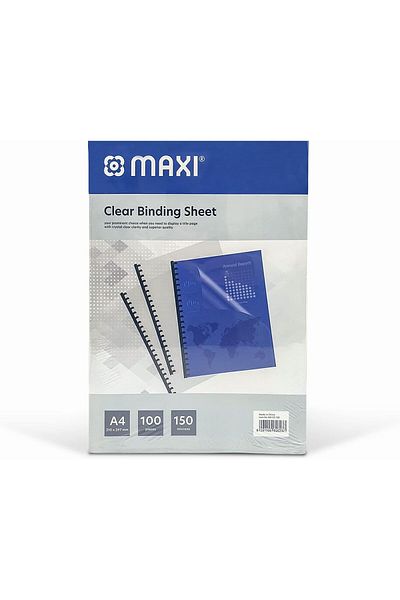 erorex Clear Binding Cover A4 150 Micron Pack Of 100Pcs