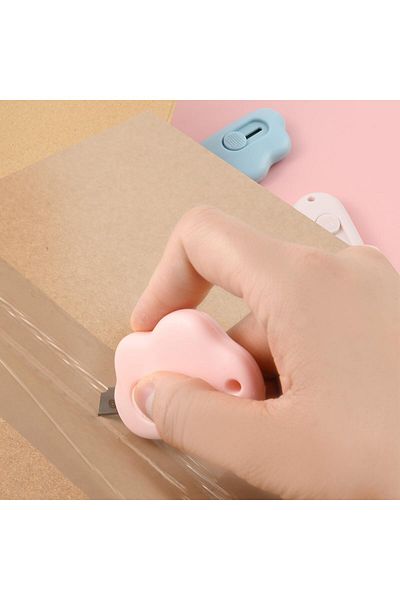 erorex 3Pcs Box Opener Cutter Mini Utility Knife For Letter Small Box Opening Paper Cutting Cloud Shaped