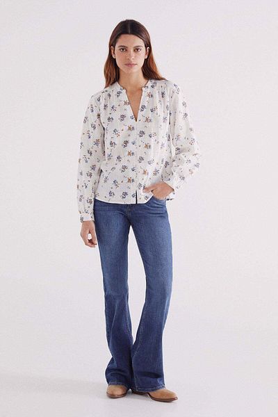 Springfield Rustic Cotton Blouse With Flowers
