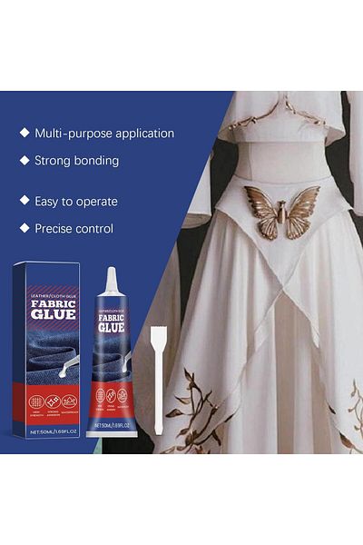 erorex Fabric Glue Permanent 50Ml Fabric Glue For Patch Clear Fabric Glue For Clothing Permanent Washable