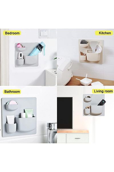 erorex Remote Control Holder Wall Mount Household Hole Free Self Adhesive Holder For Bed Table Couch