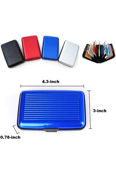 erorex 2 Pcs Business Id Credit Card Pocket Mini Case Waterproof Metal Aluminum Cards Holder Pocket Wallet