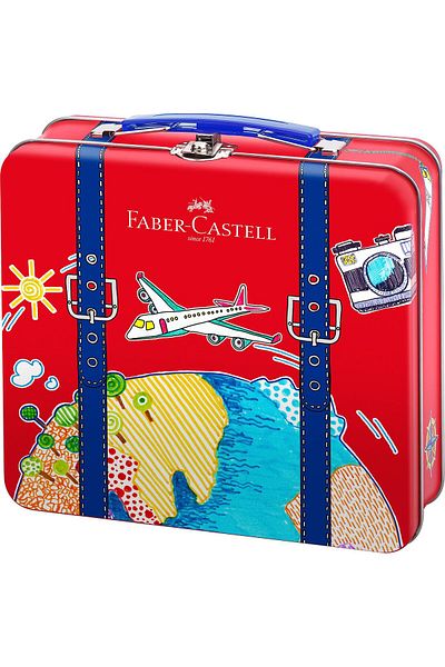 erorex Connector Pen In Traveler Tin Suitcase 40 Piece Set Multicolor