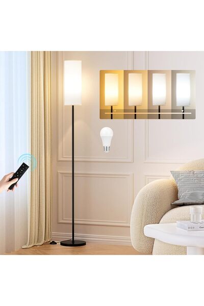 erorex Floor Lamp For Living Room With 3 Color Temperatures Standing Lamp With Linen Lampshade Tall Lamps
