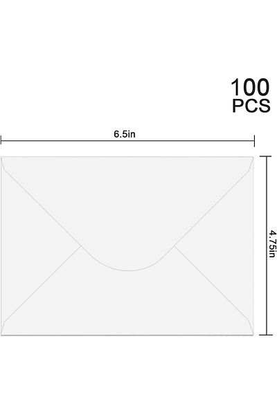 erorex 100 Pack 4X6 Envelopes For Invitations White A6 Envelopes Postcard Envelopes Photo Envelopes Used