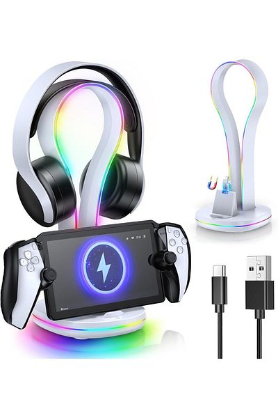 erorex Universal Game Controller Stand And Headset Holder 2 Tier Acrylic Gamepad Holder For Xbox One Ps4