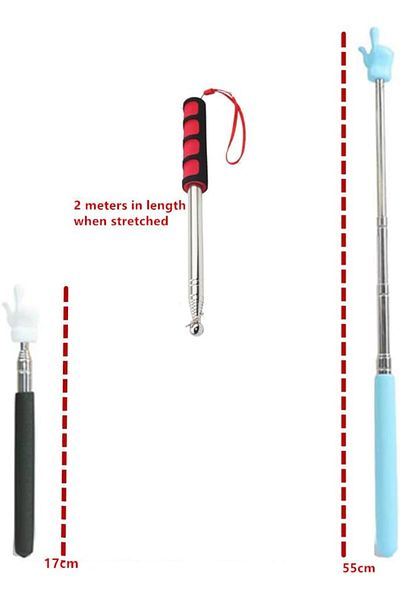 erorex 4 Pcs Telescopic Teachers Pointer Extendable Finger Pointer Stick 2 Pieces 2M Retractable Telescope