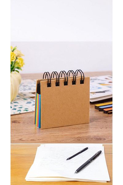 erorex Spiral Sticky Note Pad Pocket Size With Assorted Primary Colors 250 Sheets: Sticky Notes + Color