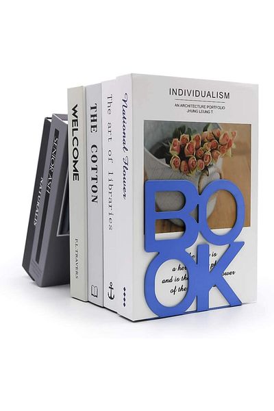 erorex Book Ends Decorative Metal Book Ends Supports For Bookrack Desk Books Unique Appearance Design Book